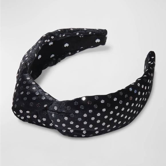Lele Sadoughi Accessories - Lele Sadoughi Knotted Polka-Dot Velvet Headband